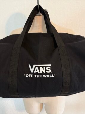 New mens womens Vans Black Duffel Bag with White Logo